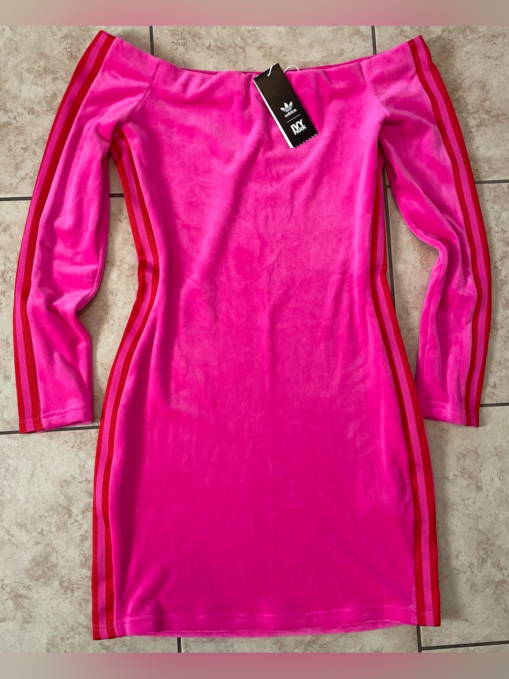Adidas x Ivy Park velour mini dress Size L